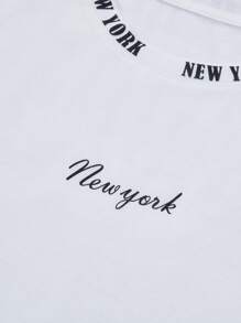 Manfinity Homme Áo thun & Áo lót Nam Lá thư Giải trí - trắng - Xem 5