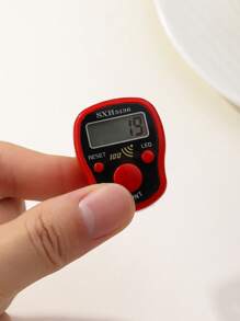 4位數字百聲計數器夜燈計數器帶LED顯示車流量計數倉庫貨物數量空姐計數器益智計數器足球高爾夫計數器 - 淺藍色 - 查看 1