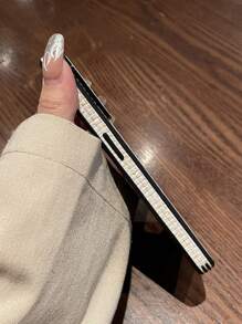 Woven Pattern Phone Case - White - View 7