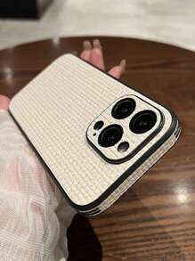 Woven Pattern Phone Case - White - View 9