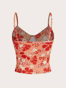 SHEIN ICON 印花吊帶上衣 - 亮橙色 - 查看 2