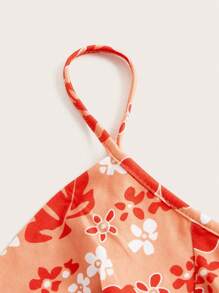 SHEIN ICON 印花吊帶上衣 - 亮橙色 - 查看 4