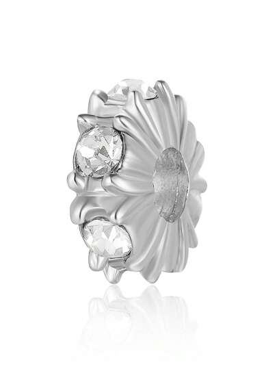 1入組時尚鋅合金水鑽裝飾DIY珠子適合女士DIY首飾製作