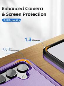 Vỏ điện thoại chống rơi có giá đỡ nhẫn - Màu tím - Xem 3