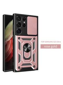 Anti-fall Phone Case With Magnetic Ring Holder - Rose Gold - View 6