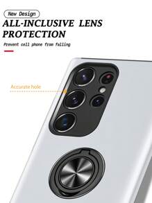 Father's Day Anti-Fall Phone Case With Magnetic Ring Holder - Silver - View 7