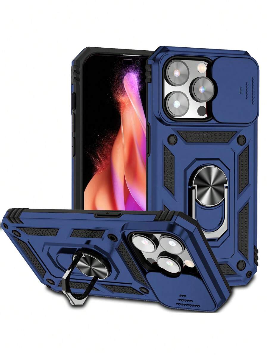 Ốp lưng điện thoại chống rơi cho iPhone 16 nhân ngày của cha có vòng nam châm giữ điện thoại - Màu xanh lam - Xem 1