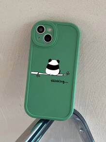 卡通熊貓圖案手機殼 - 彩色 - 查看 2