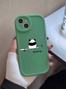 卡通熊貓圖案手機殼 - 彩色 - 查看 3