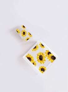 5 cái Bộ bảo vệ cáp dữ liệu và đầu sạc họa tiết hoa hướng dương - Nhiều màu - Xem 3