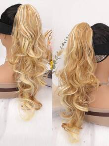 Long Curly Ponytail Synthetic Hair Extension - Multicolor - View 6