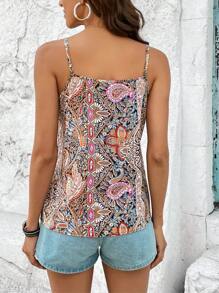 EMERY ROSE Paisley Print Cami Top - Multicolor - View 2