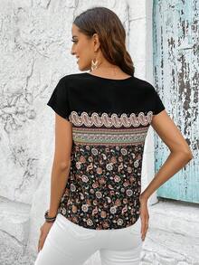 EMERY ROSE Áo sơ mi nữ Hoa Paisley Boho - Nhiều màu - Xem 2