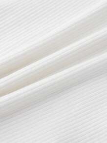 SHEIN Niñas Top tank tejido de canalé - Blanco - Ver 6