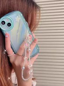 Bướm trang trí dây điện thoại đính cườm - Trong sáng - Xem 1