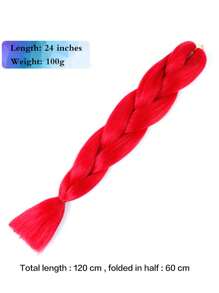 Long Synthetic Hair Braid - Red - View 6