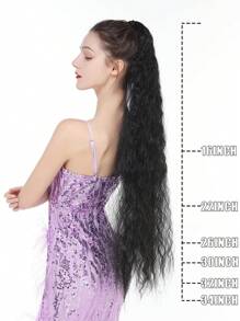 Phần mở rộng tóc tổng hợp đuôi ngựa xoăn cực dài - Light Brown - Xem 6