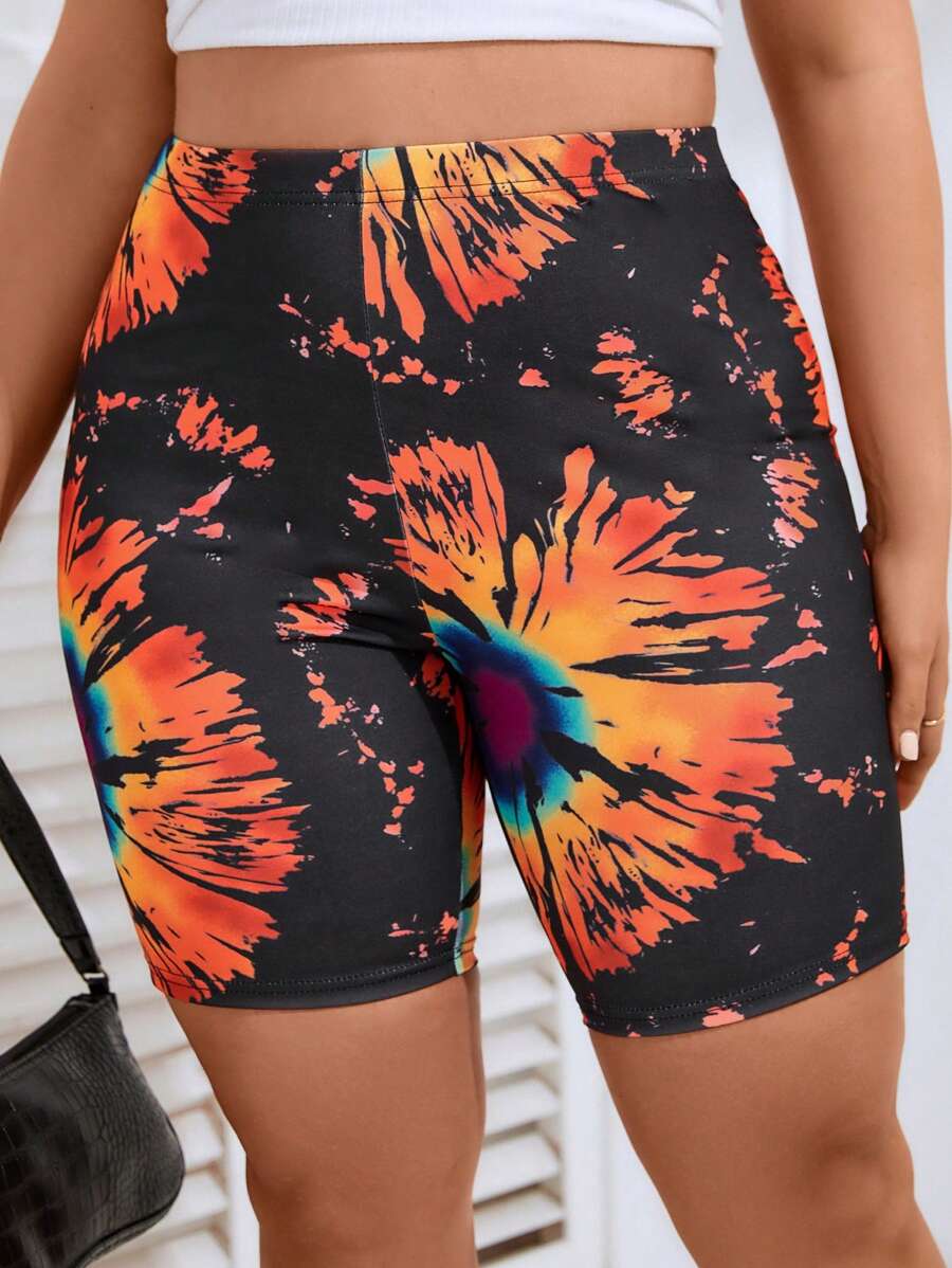 Calvaya Shorts biker de tie dye - Multicolor - Ver 1