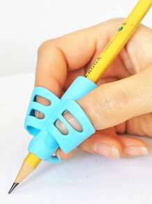 3入組/套TPR橡膠筆簡約風便攜握筆器適用於幼兒園兒童 - 彩色 - 查看 1