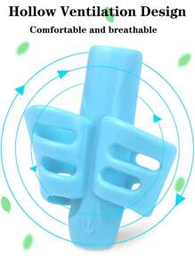 3入組/套TPR橡膠筆簡約風便攜握筆器適用於幼兒園兒童 - 彩色 - 查看 2