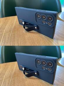 Solid Phone Case With Wrist Strap