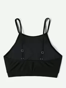 SHEIN Swim Top tankini unicolor con correa ajustable