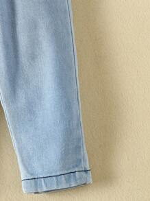 Baby Solid Straight Leg Jeans - Light Wash - View 6