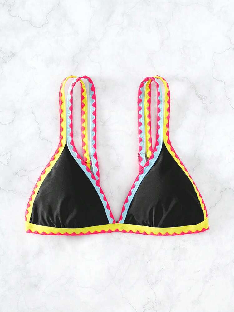 Summer Beach Whip Stitch Triangle Bikini Top