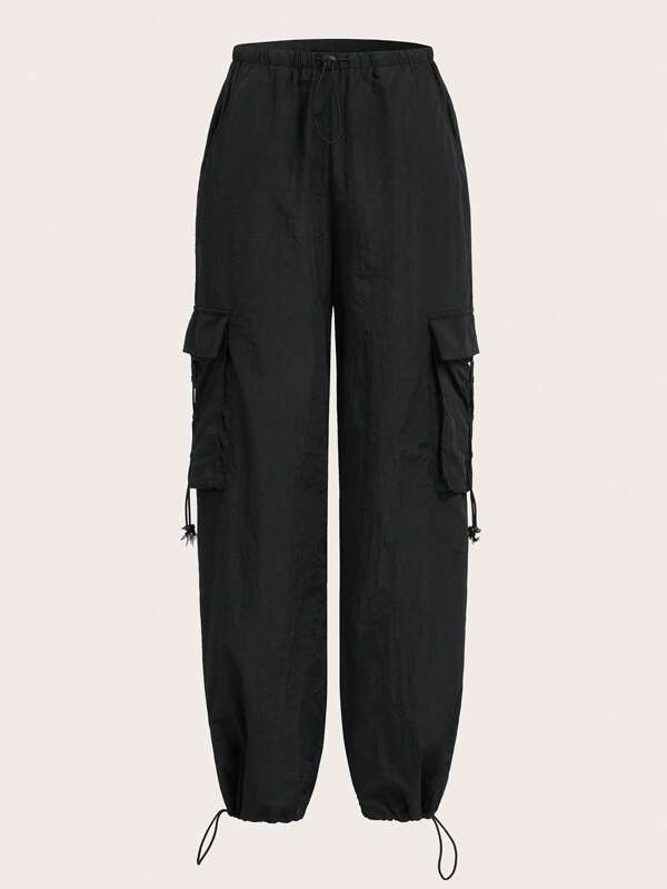 SHEIN X Xime Ponch SHEIN Coolane Flap Pocket Side Cargo Pants SHEIN USA