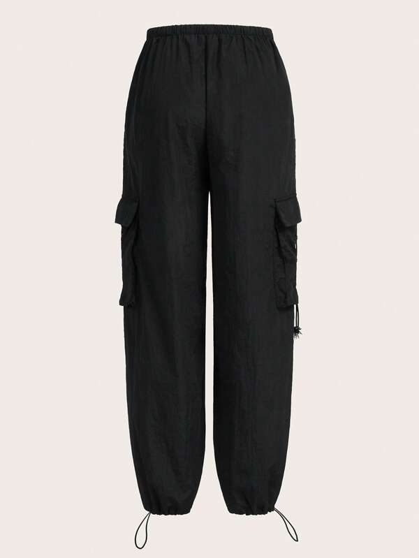 SHEIN X Xime Ponch SHEIN Coolane Flap Pocket Side Cargo Pants SHEIN USA