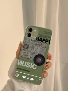 Music Player Pattern Phone Case Compatible With iPhone15/15Plus/15Pro/15Promax - Multicolor - View 1