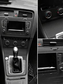 nhãn dán xe PVC họa tiết sọc - màu đen - Xem 2