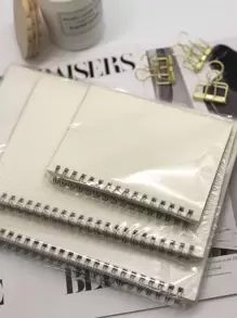 1 pièce Carnet de notes à pois spirale simple portable pour école bureau