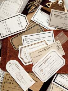 MOCARD 100 cái thẻ thiết kế vật liệu giấy, giấy trang trí đa năng cổ điển cho thủ công DIY, trang trí, tài khoản cầm tay - màu nâu - Xem 1