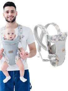 四合一新生儿背带，婴儿裹式背带（7-45磅），婴儿背带，带钩环，可轻松调节，面料柔软，四季适用 - 彩色 - 查看 2