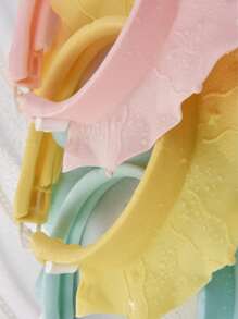 1pc Baby Random Solid Adjustable Waterproof PP Shower Hat - Multicolor - View 8