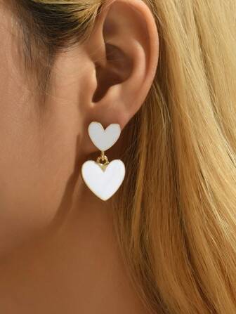 Heart Drop Earrings Valentines,Mom,Mother,Mother's Day,Gift