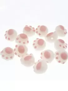 Yiwu Qiyou Accessories Co., LTD 20颗/套 时尚猫爪亚克力珠，适合女性DIY首饰制作 - 粉色 - 查看 5