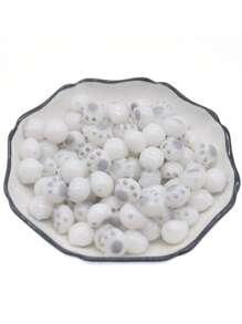 Yiwu Qiyou Accessories Co., LTD 20颗/套 时尚猫爪亚克力珠，适合女性DIY首饰制作 - 灰色 - 查看 3