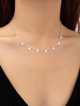 Collier à chaîne à détail de disque