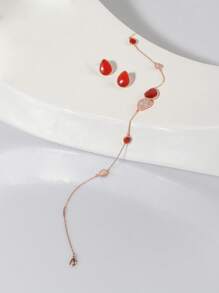 3pcs/set Water-drop Decor Jewelry Set - Multicolor - View 5