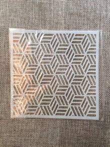 Una plantilla de plástico blanco cuadrada de 5 pulgadas para pintura - Blanco - Ver 1