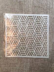 Una plantilla de plástico blanco cuadrada de 5 pulgadas para pintura - Blanco - Ver 3