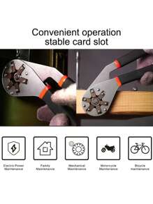 1pc 6" Adjustable Torque Wrench With Hex Socket - Black - View 5