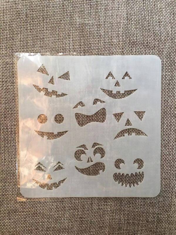1 peça Molde de Plástico Branco para Pintura de Rosto de Halloween de 5 Polegadas