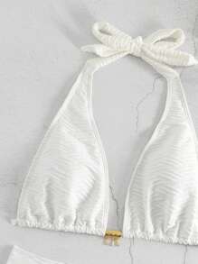 Swim SXY Bañador bikini halter liso - Blanco - Ver 5