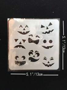 1 peça Molde de Plástico Branco para Pintura de Rosto de Halloween de 5 Polegadas