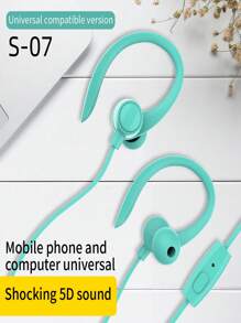 有線掛耳式入耳式耳機 - 綠色 - 查看 4