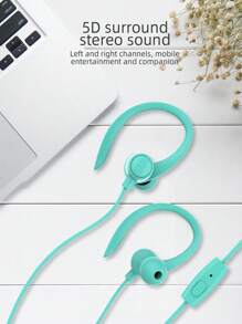 有線掛耳式入耳式耳機 - 綠色 - 查看 7