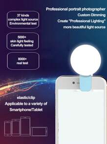 1入組夾式圓形手機補光燈 - 藍色 - 查看 4